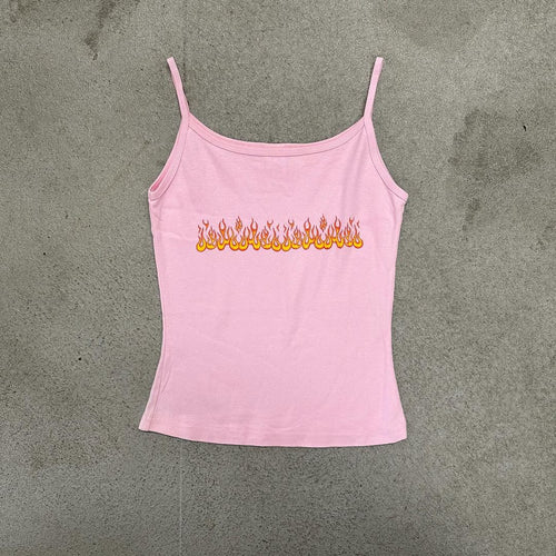 Women’s Pink Flame Tank Top Size S