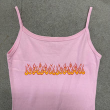 Load image into Gallery viewer, Women’s Pink Flame Tank Top Size S