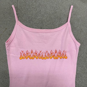Women’s Pink Flame Tank Top Size S