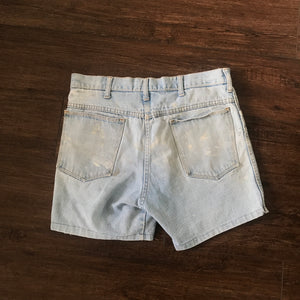 Painted Denim Shorts Size 33”