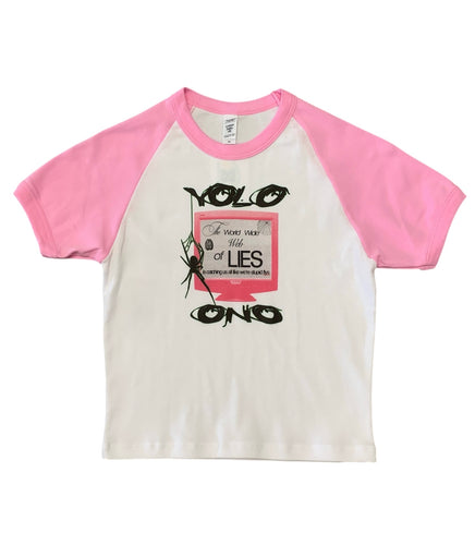 Yolo Ono x Harbors Vintage Web of Lies Baby Tee