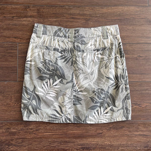 GA Crazy Shirtz Grey Aloha Print Cargo Mini Skirt Size 30"