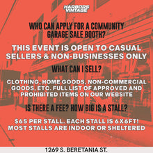 Load image into Gallery viewer, Harbors Community Garage Sale Fee - Sunday, November 16th 12pm-4pm [FOOD]