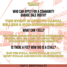 Load image into Gallery viewer, Harbors Community Garage Sale Fee - Sunday, October 12th 12pm-4pm [FOOD]